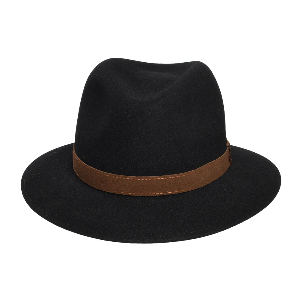 Borsalino Crushable Safari Fedora Hut - Schwarz - Image 4