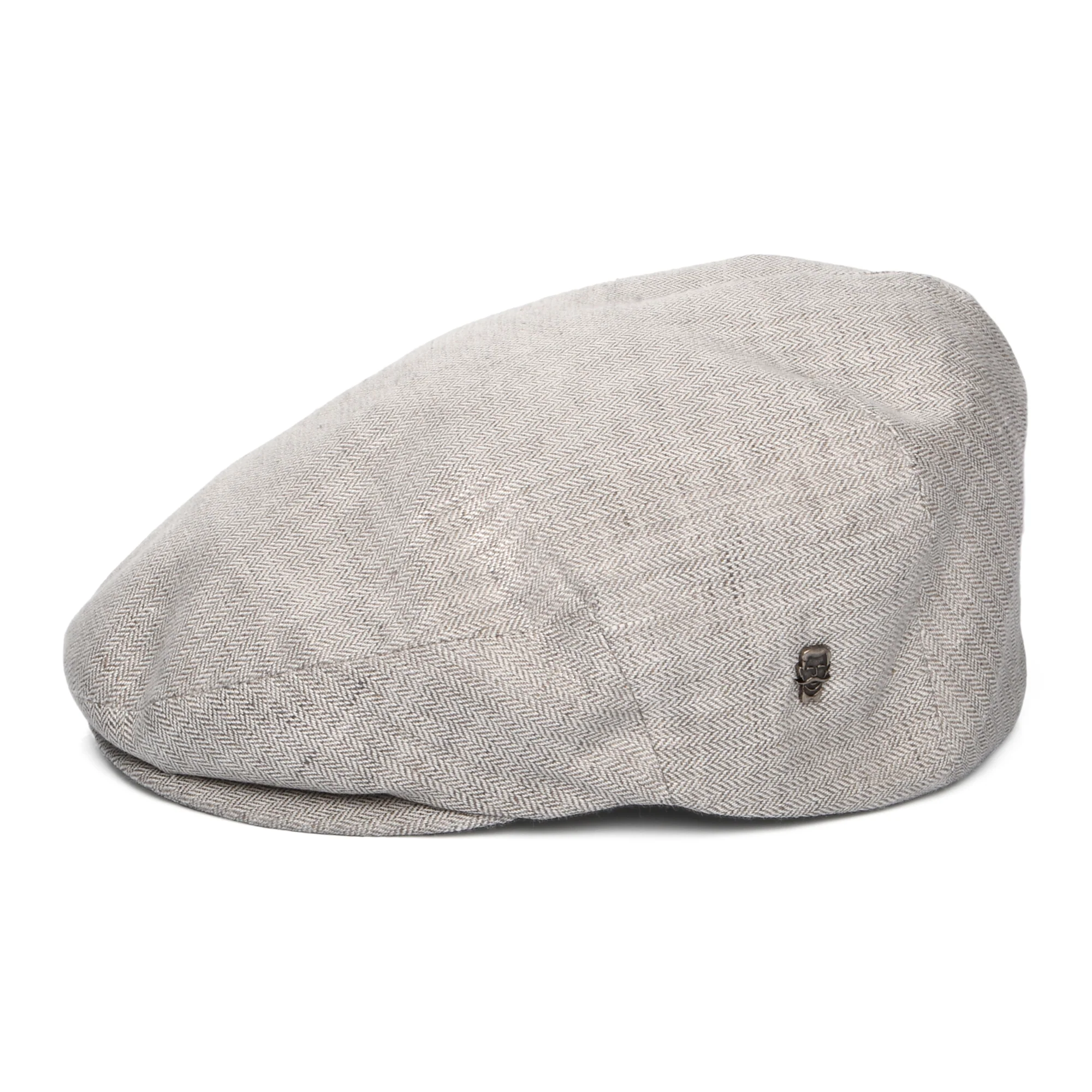 City Sport Schiebermütze Micro-Herringbone aus Leinen - Hellgrau - Image 3