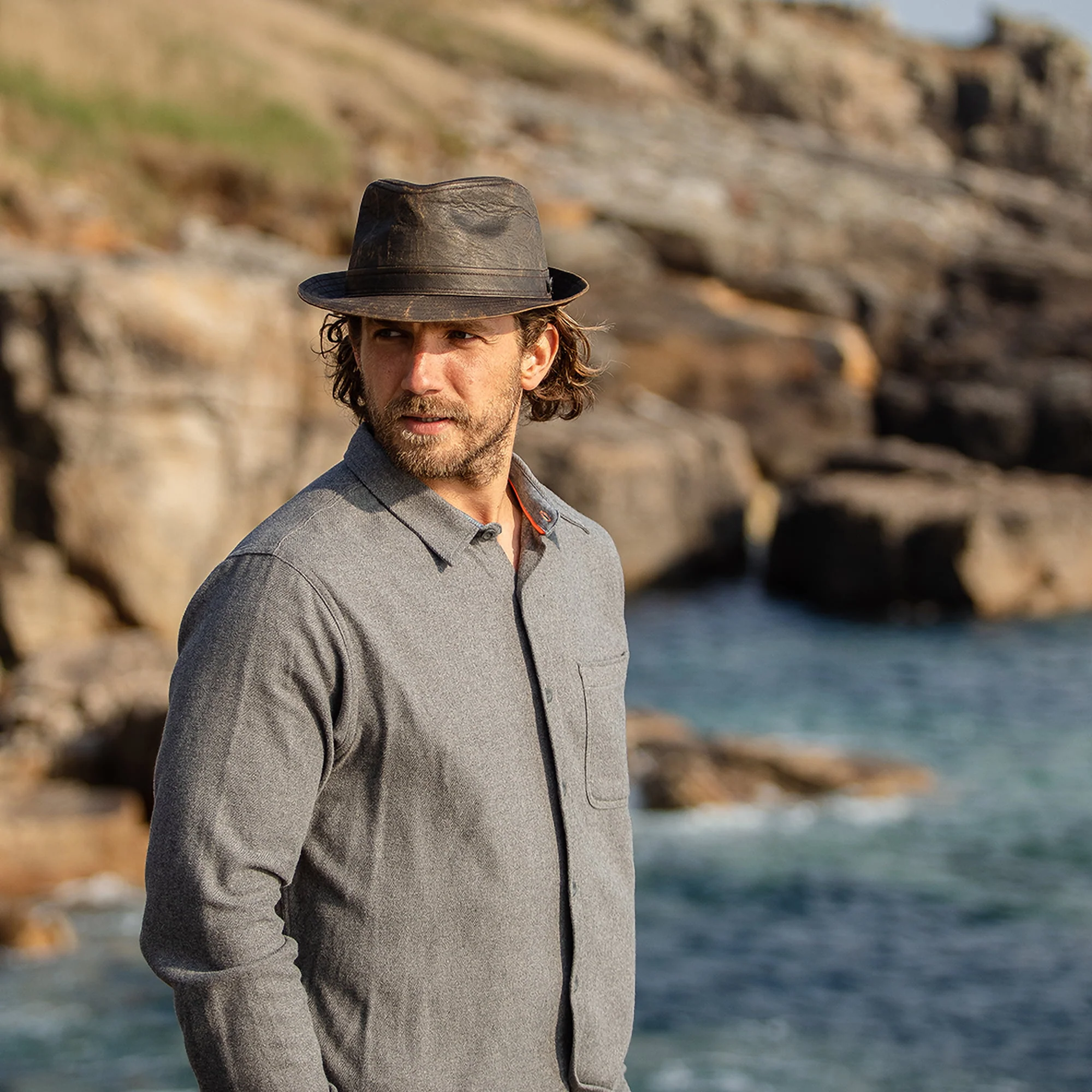 Jaxon & James Verwitterter Trilby - Braun - Image 6