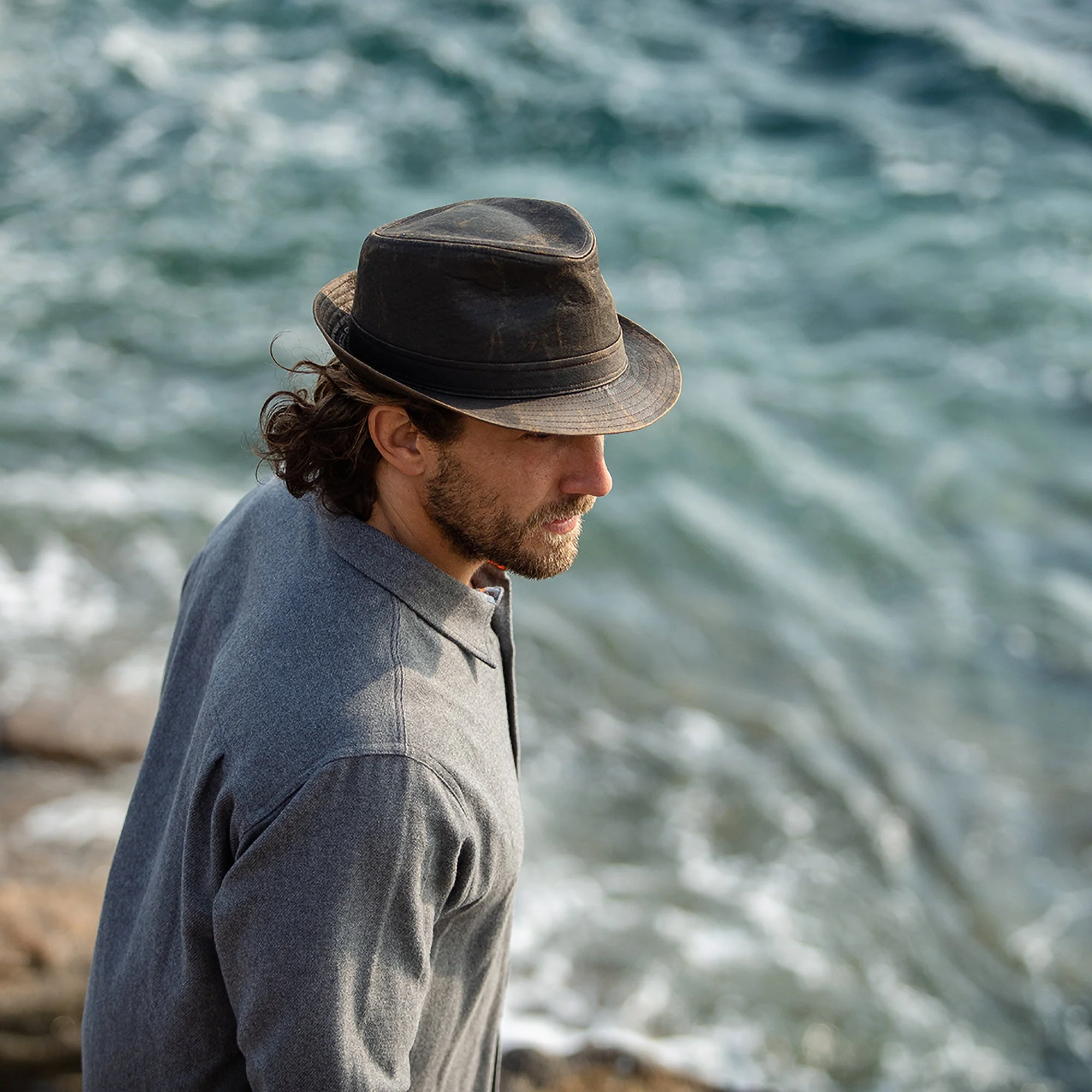 Jaxon & James Verwitterter Trilby - Braun - Image 7