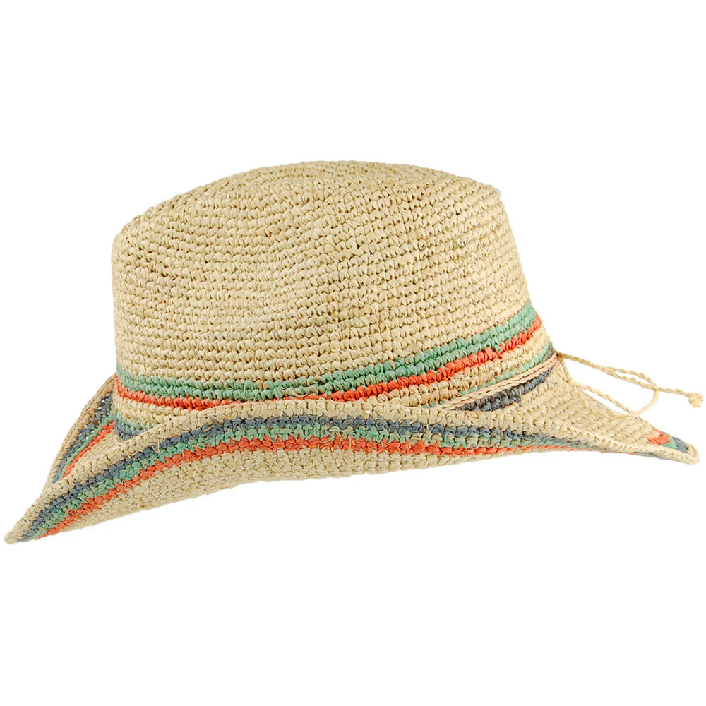 Scala Trezza Gehäkelter Cowboy Hut aus Raffia-Stroh - Helles Natur - Image 4
